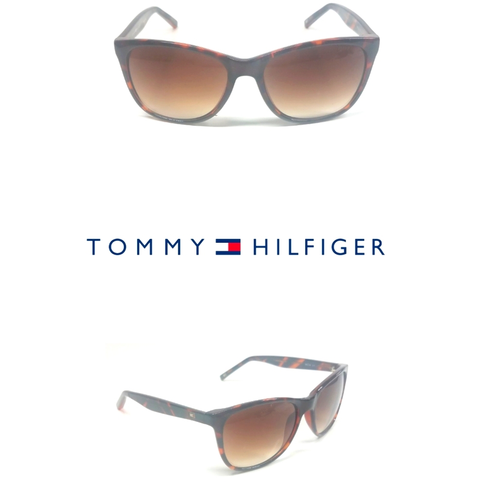 Tommy Hilfiger Brown Tortoise Gradient Lens Women's Sunglasses
